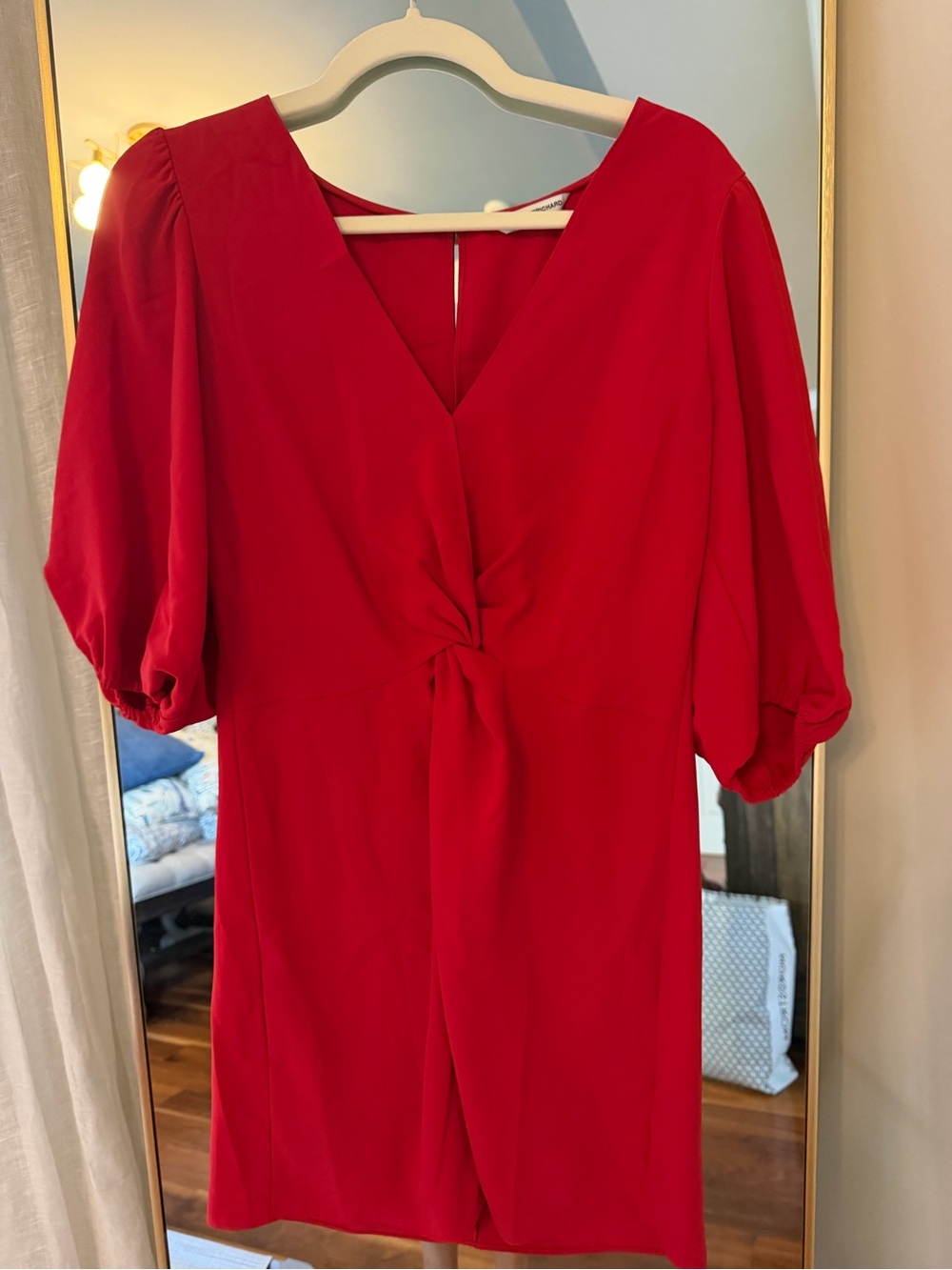 Amanda Uprichard Red Twist Front Mini Dress